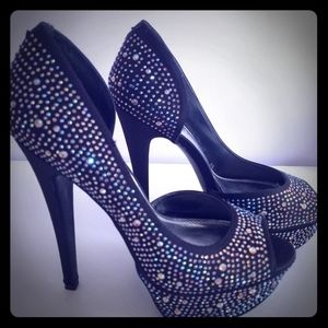Bakers rhinestone high heel shoes